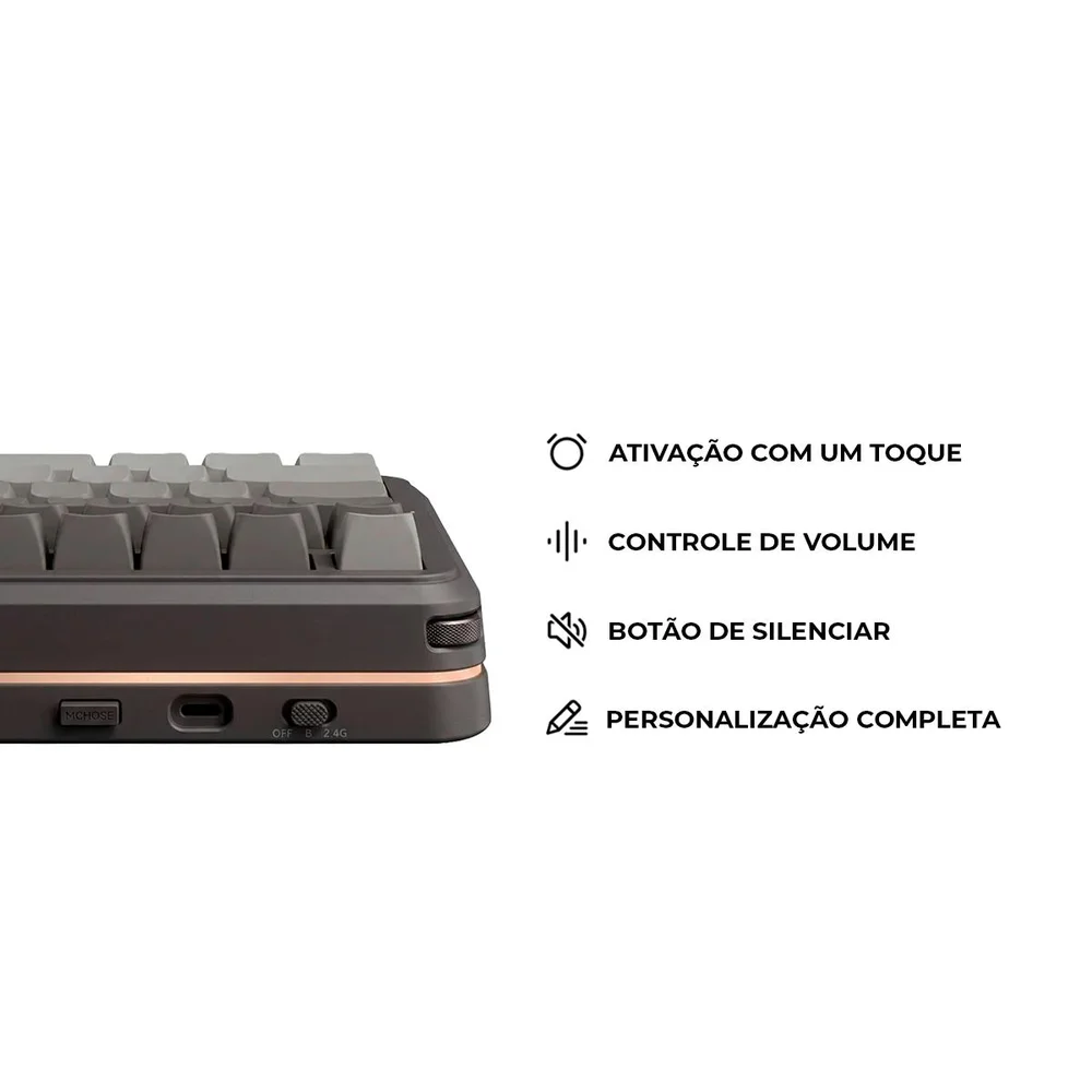 Teclado Mecânico Mchose K99 V3 Gamer Sem Fio Bluetooth RGB Hot Swap Teclado Mecânico Mchose K99 V3 Gamer Sem Fio Bluetooth RGB Hot Swap
