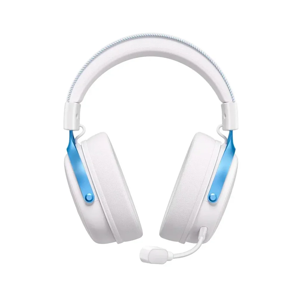 Imagem 2 de 5 do produto Headset V9 Pro Mchose Gamer Sky White Sem Fio 7.1 Surround 250h Bt 2.4g Microfone Ia