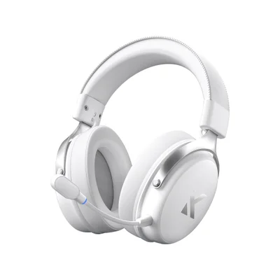 Headset V9 Pro Mchose Gamer Icy White Sem Fio 7.1 Surround 250h Bt 2.4g Microfone Ia