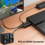 Adaptador Conversor Ps2 Para HDMI Com Saída De Áudio P2 3,5 Mm