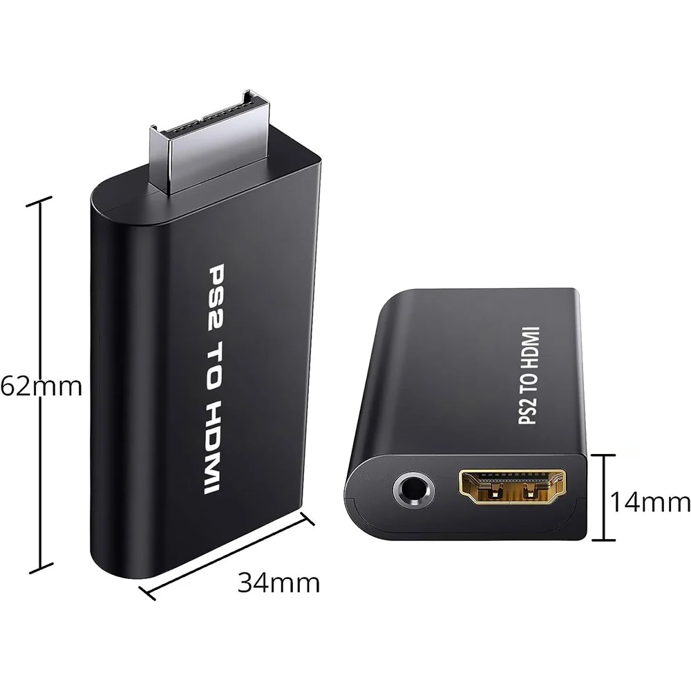 Adaptador Conversor Ps2 Para HDMI Com Saída De Áudio P2 3,5 Mm Adaptador Conversor Ps2 Para HDMI Com Saída De Áudio P2 3,5 Mm