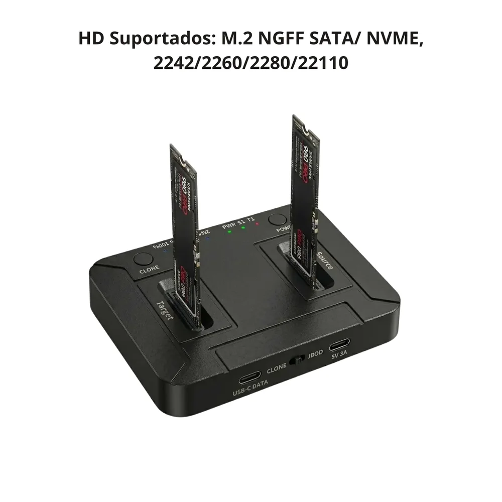 Docking Station Type-c Para M.2 Nvme E M.2 Ngff Sata Cs-doc-NVME/ngff