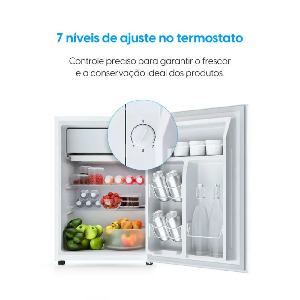 Imagem 4 de 5 do produto Frigobar 93 Litros Elgin Branco 220v R600a Porta Reversivel