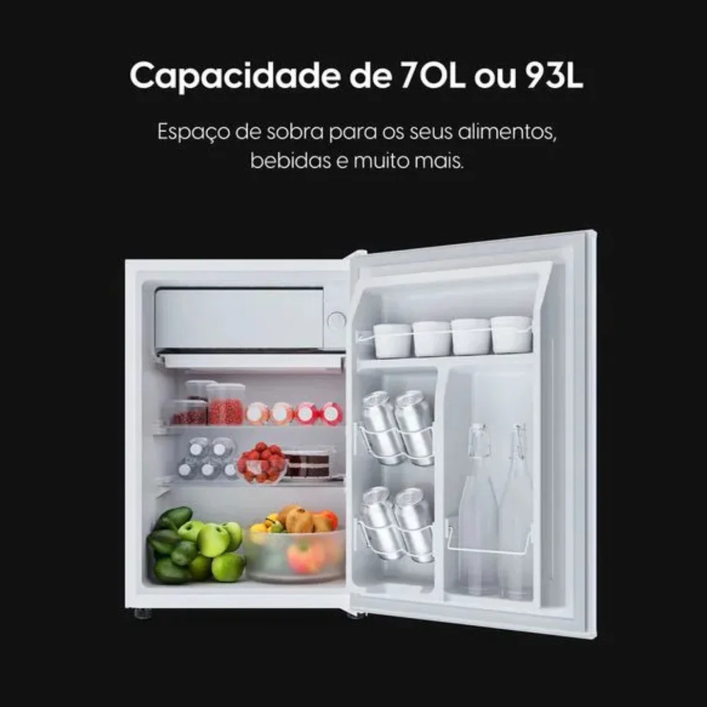 Imagem 5 de 5 do produto Frigobar 93 Litros Elgin Branco 220v R600a Porta Reversivel