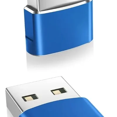 Adaptador Usb Macho  X Tipo C Fêmea Azul