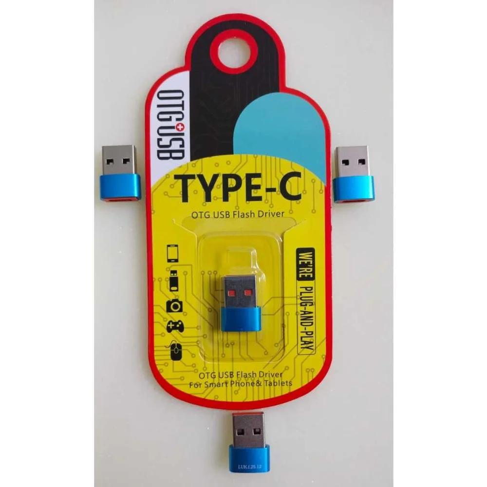 Imagem 5 de 5 do produto Adaptador Usb Macho  X Tipo C Fêmea Azul