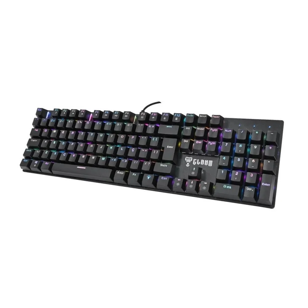 Imagem 4 de 4 do produto Teclado Mecânico Gamer Clanm King Preto RGB Switch Vermelho