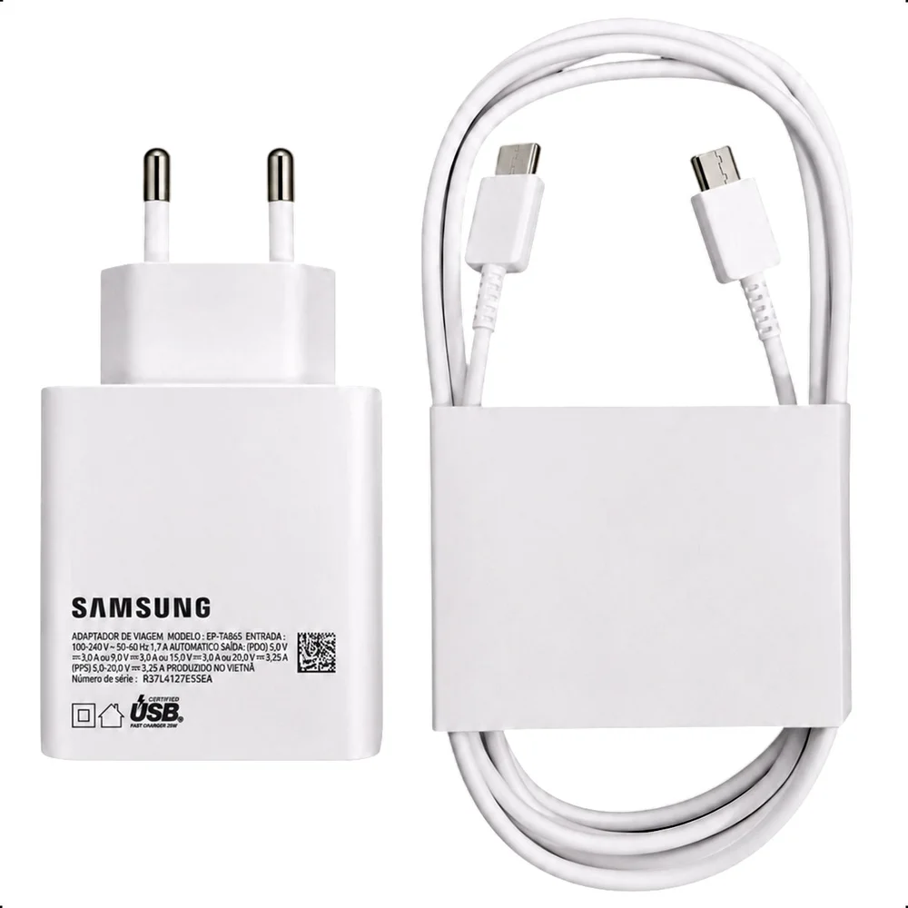 Carregador Samsung 65w E Cabo Usb-c 1.8m Galaxy Book Pro 360
