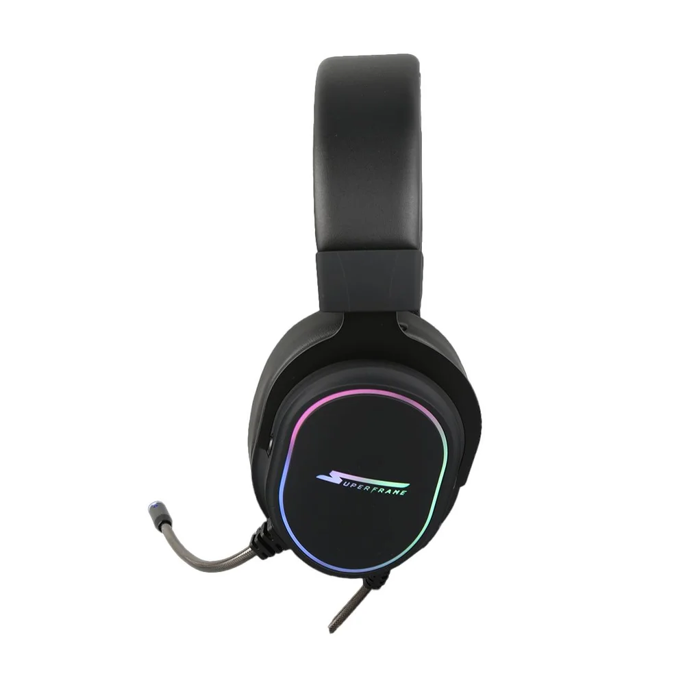 Imagem 2 de 5 do produto Headset Gamer Superframe, Velka, 7.1 Surround, RGB, Usb, Black, Velka - Sf-h01