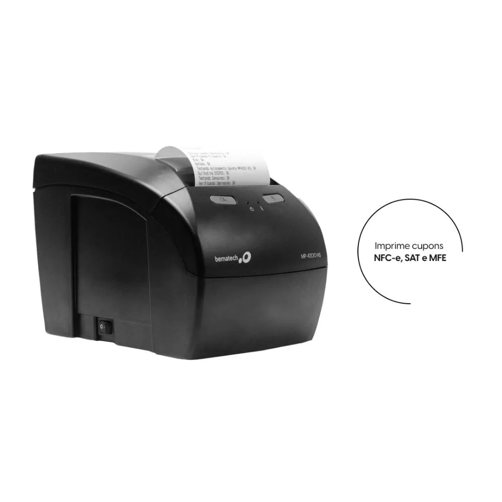Imagem 5 de 5 do produto Impressora Térmica Bematech Mp-4200 Hs Não Fiscal Guilhotina Usb Ethernet Serial