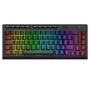 Teclado Membrana Gamer Redragon Crescent 68 Pro RGB 65% Tri-mode Usb 2.4ghz Bluetooth Usb-c Preto - K519RGB-pro