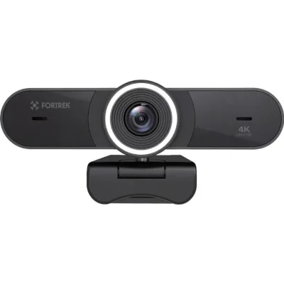 Webcam Vision 40 Fortrek 4k Ultra Hd Com Ring Light Para Videochamadas
