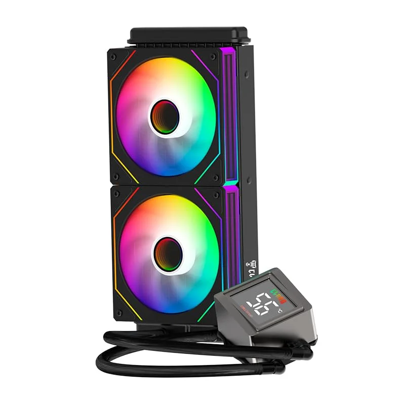 Water Cooler Ice Wind - 240mm Preto - C/ Display - ARGB - Clanm Water Cooler Ice Wind - 240mm Preto - C/ Display - ARGB - Clanm
