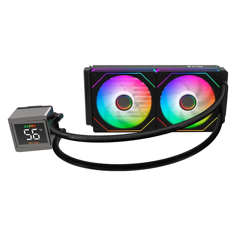 Water Cooler Ice Wind - 240mm Preto - C/ Display - ARGB - Clanm Water Cooler Ice Wind - 240mm Preto - C/ Display - ARGB - Clanm
