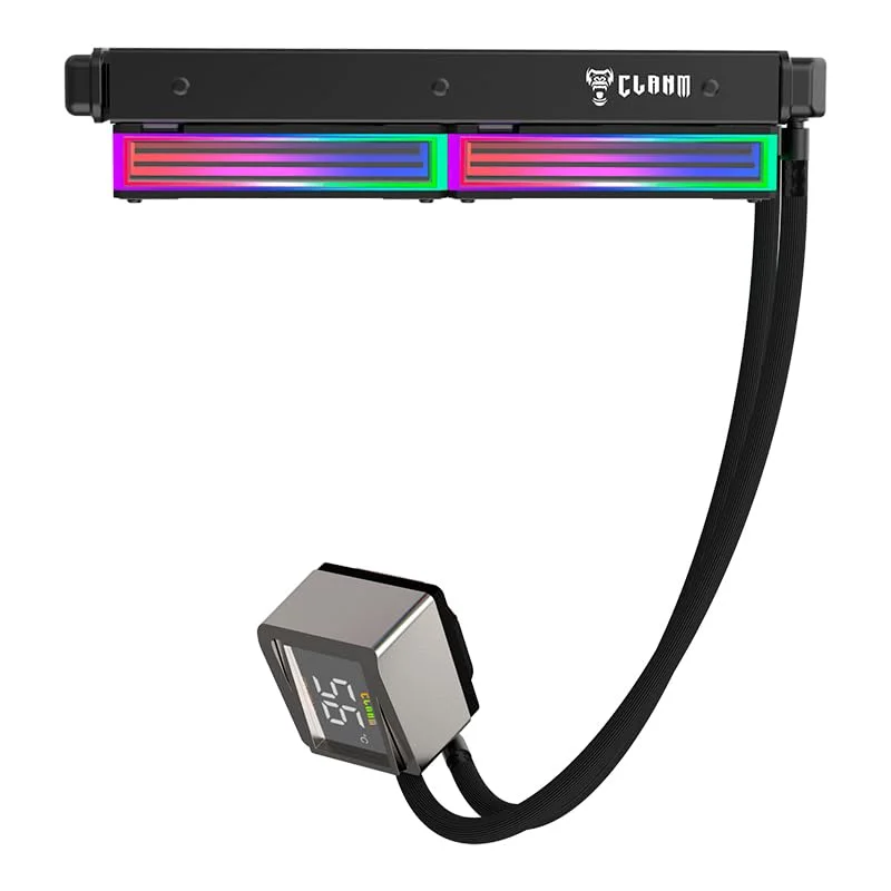 Water Cooler Ice Wind - 240mm Preto - C/ Display - ARGB - Clanm Water Cooler Ice Wind - 240mm Preto - C/ Display - ARGB - Clanm