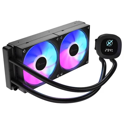 Water Cooler Kalkan Aura Digital 240 ARGB, 240mm, Com Display, Intel-amd, Preto, Klk00100