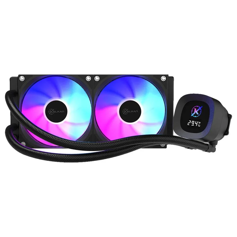 Imagem 5 de 5 do produto Water Cooler Kalkan Aura Digital 240 ARGB, 240mm, Com Display, Intel-amd, Preto, Klk00100