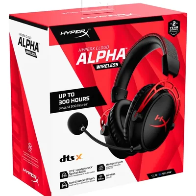 Headset Gamer Hyperx Cloud Alpha Sem Fio Audio Espacial Red
