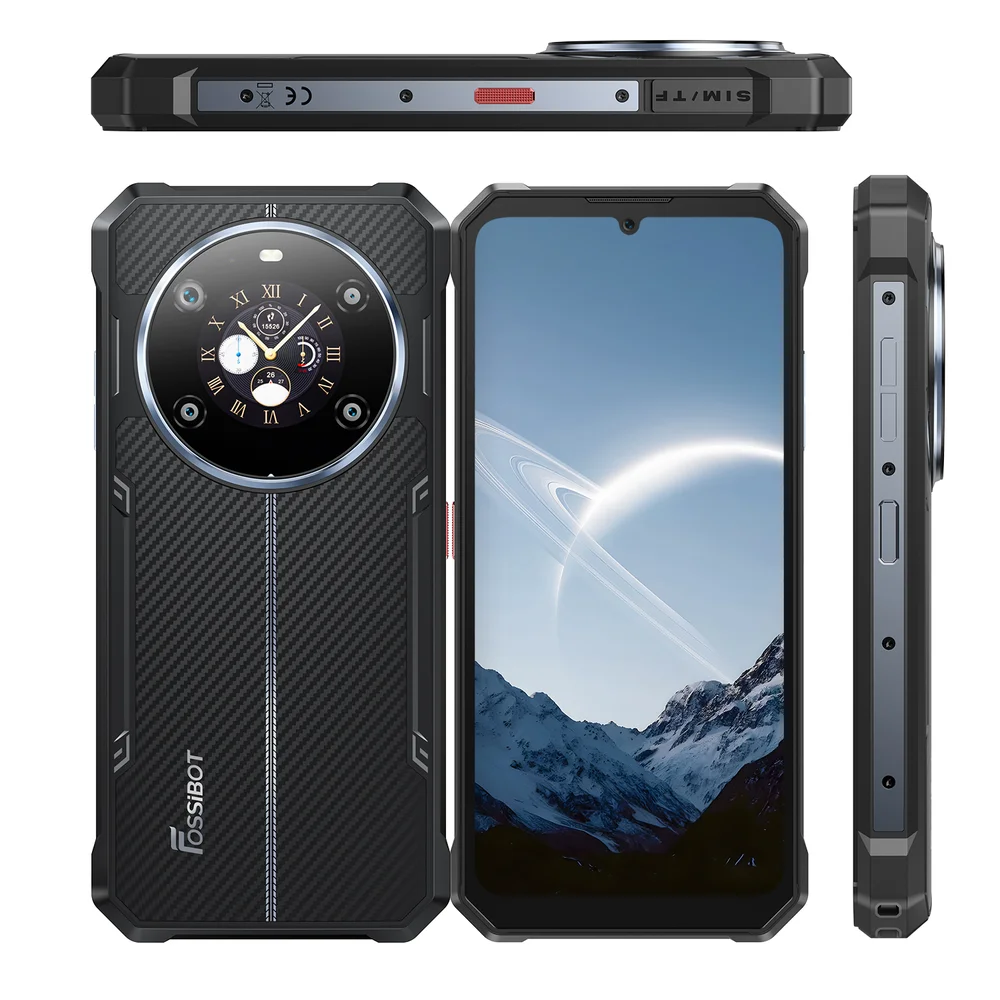 Imagem 4 de 5 do produto Smartphone Fossibot F109s 4g Nfc Tela Dupla Bateria 10600mah 24gb Ram 256gb Preto