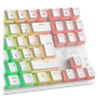 Teclado Mecânico Gamer Ninja Leap Pudim, Switch Blue, Rainbow, Abnt2, White