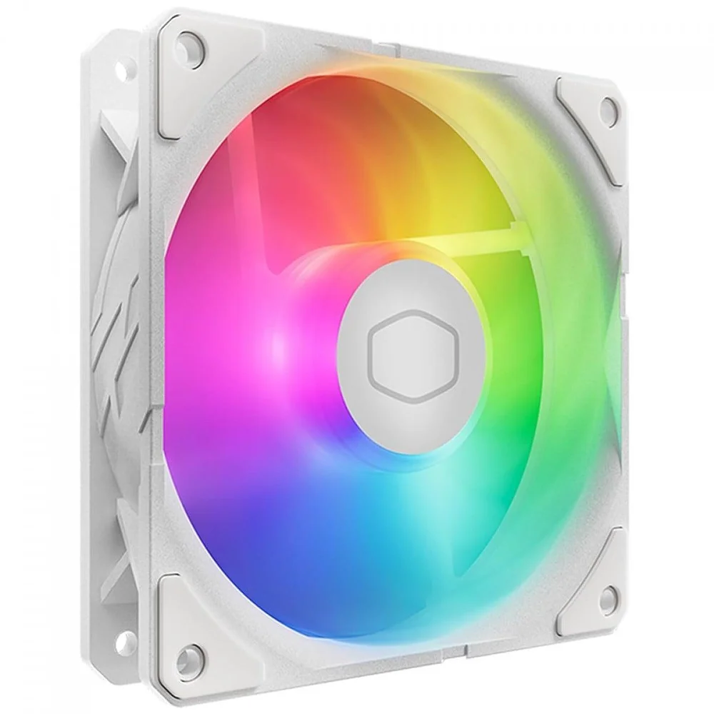 Imagem 3 de 5 do produto Kit Fan Com 3 Unidades Cooler Master Sickleflow Edge White Edition, ARGB, 120mm, Com Controladora, Branco, Mfx-b2dw-253p2-r2