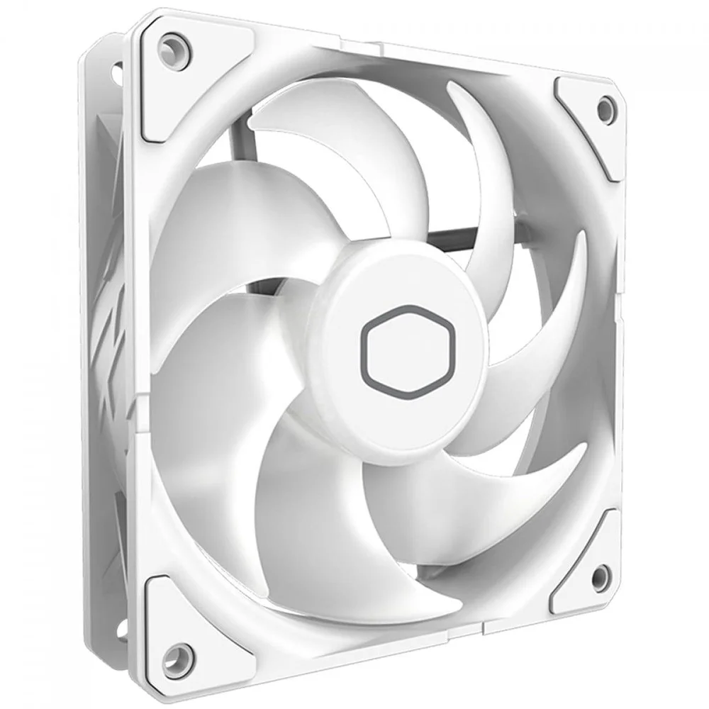 Imagem 4 de 5 do produto Kit Fan Com 3 Unidades Cooler Master Sickleflow Edge White Edition, ARGB, 120mm, Com Controladora, Branco, Mfx-b2dw-253p2-r2