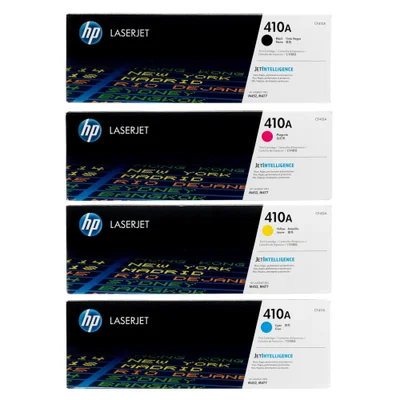Kit 4 Cores Toner Hp Cf410a 410a Cmyk M452 M477 Cf410a Cf411a Cf412 Cf413 Laserjet