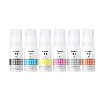 Kit 6 Cores Tintas Canon Gi-13 Gi13 P/ Mega Tank G510 G610 G-510 G-610