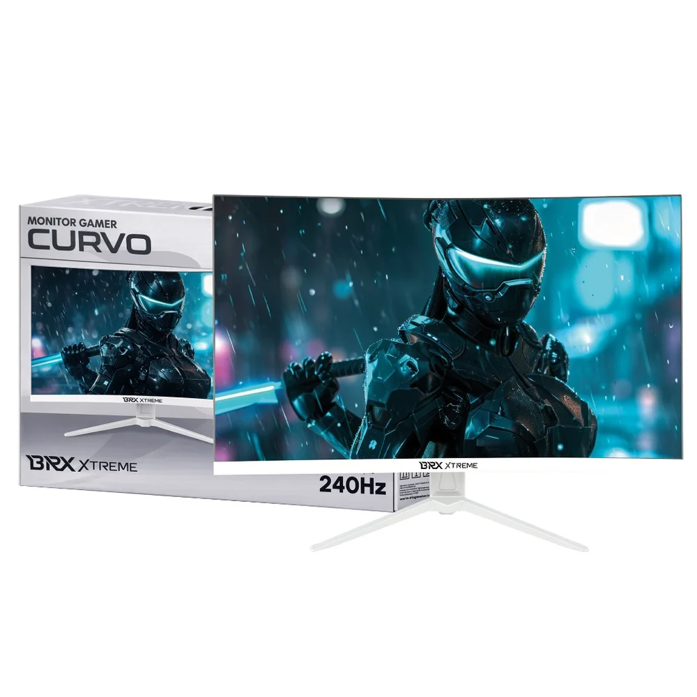 Monitor Gamer Brx 27 Curvo 240hz Frameless Dp Hdmi Led Branco 127/220v Monitor Gamer Brx 27 Curvo 240hz Frameless Dp Hdmi Led Branco 127/220v