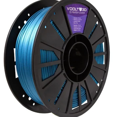 Filamento Impressora 3d Pla Azul Metalizado1kg V-silk High Speed Premium Voolt 3d
