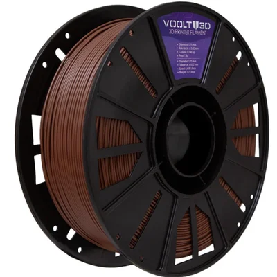 Filamento Impressora 3d Pla Marrom 1kg Velvet High Speed Premium Voolt 3d