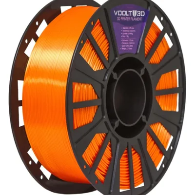 Filamento Impressora 3d Pla Laranja 1kg V-silk High Speed Premium Voolt 3d