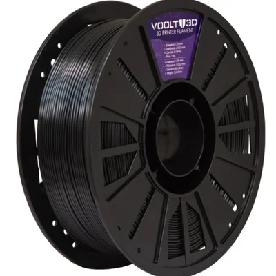 Filamento Impressora 3d Pla Preto 1kg V-silk High Speed Premium Voolt 3d