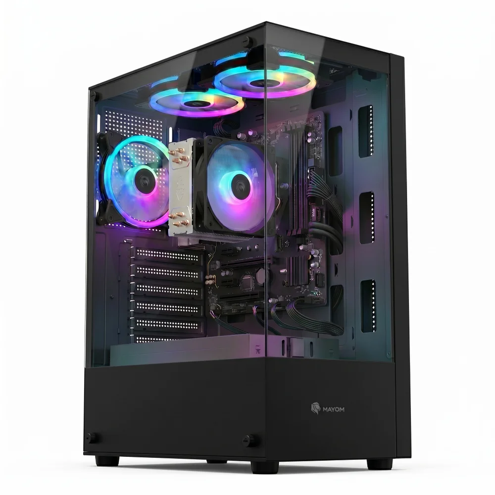 Computador CPU Gamer Preto Ryzen 7 5700g 16gb Ram 512gb Ssd Gabinete + 3 fans
