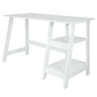 Mesa Escrivaninha Gamer 2 Pateleiras 120 Cm Mc190 Branco Dtall