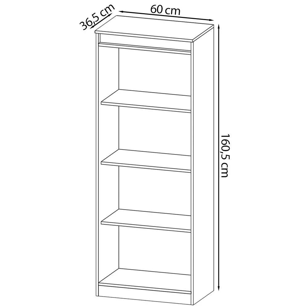 Imagem 2 de 5 do produto Escrivaninha E Estante Para Escritorio Me4174 Me4150 Branco Tecno Mobili
