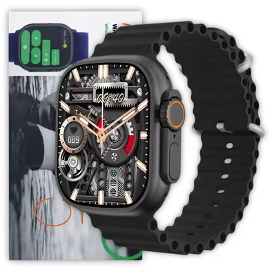 Smartwatch Microwear Ultra 5 Pro 49mm Serie 11 1gb Whatsapp - Preto