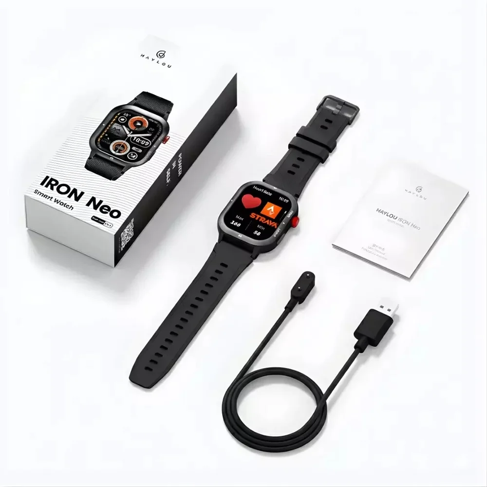 Imagem 5 de 5 do produto Smartwatch Haylou Iron Neo A Prova D'água Preto