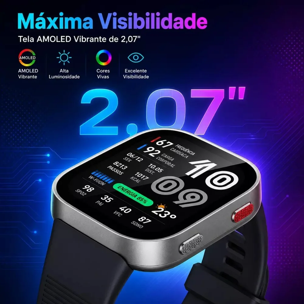 Smartwatch Amazfit Bip Max Silver - view 4