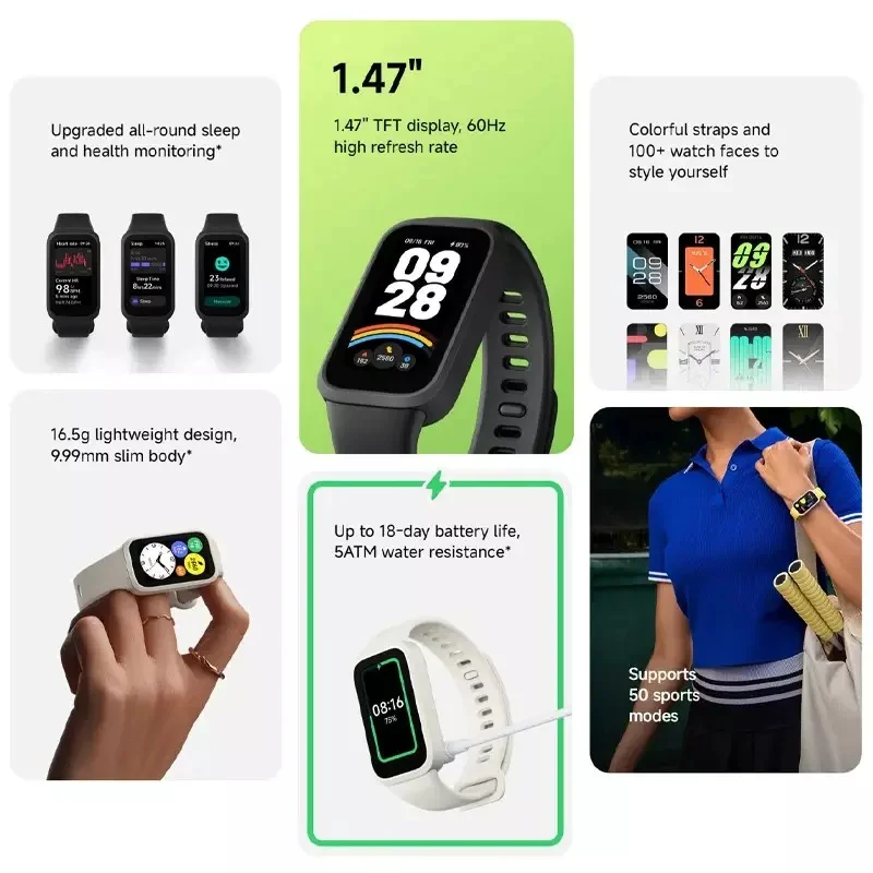Imagem 5 de 5 do produto Xiaomi Mi Band 9 Active   - Preto