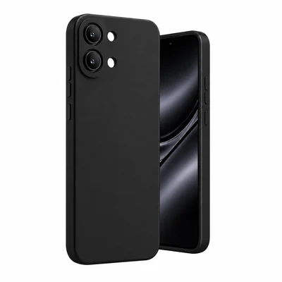 Capa Silicone Aveludada Preto Para Xiaomi Poco X8 Pro Max 5g