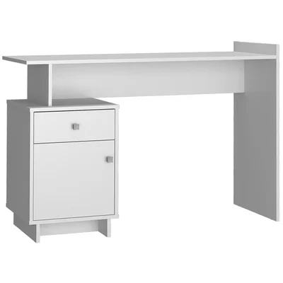Escrivaninha Mesa Escritorio 1 Porta E 1 Gaveta B33 Branco Novam