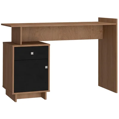 Escrivaninha Mesa Escritorio 1 Porta E 1 Gaveta B33 Mell Preto Novam
