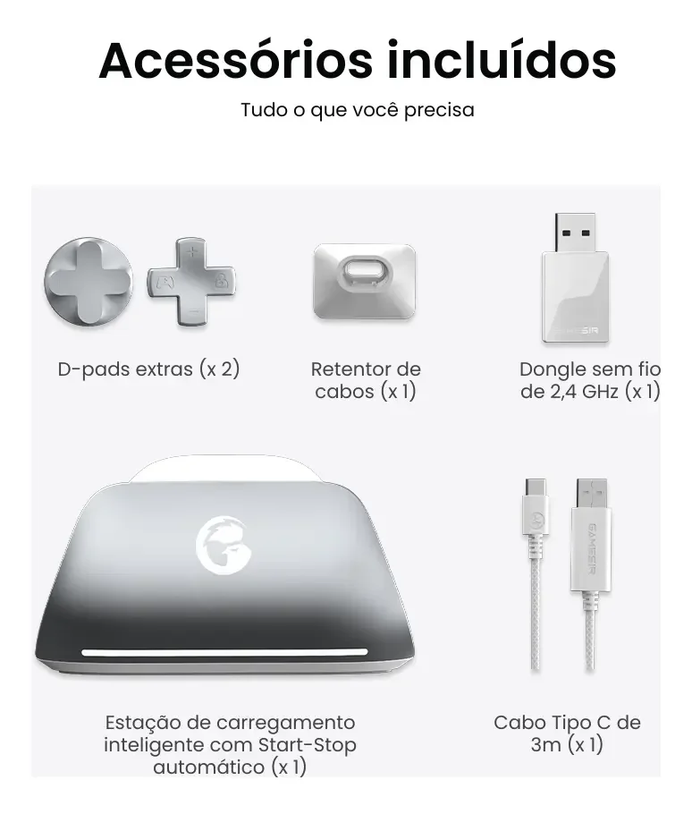 Imagem 4 de 4 do produto Controle Gamesir G7 Pro Wireless Com Dock – Mecha White