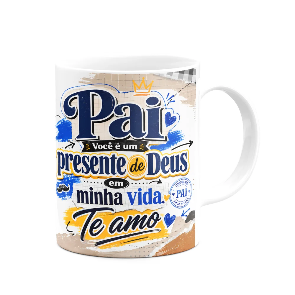 Imagem 4 de 5 do produto Caneca De Pais - Pai Você É Um Presente De Deus