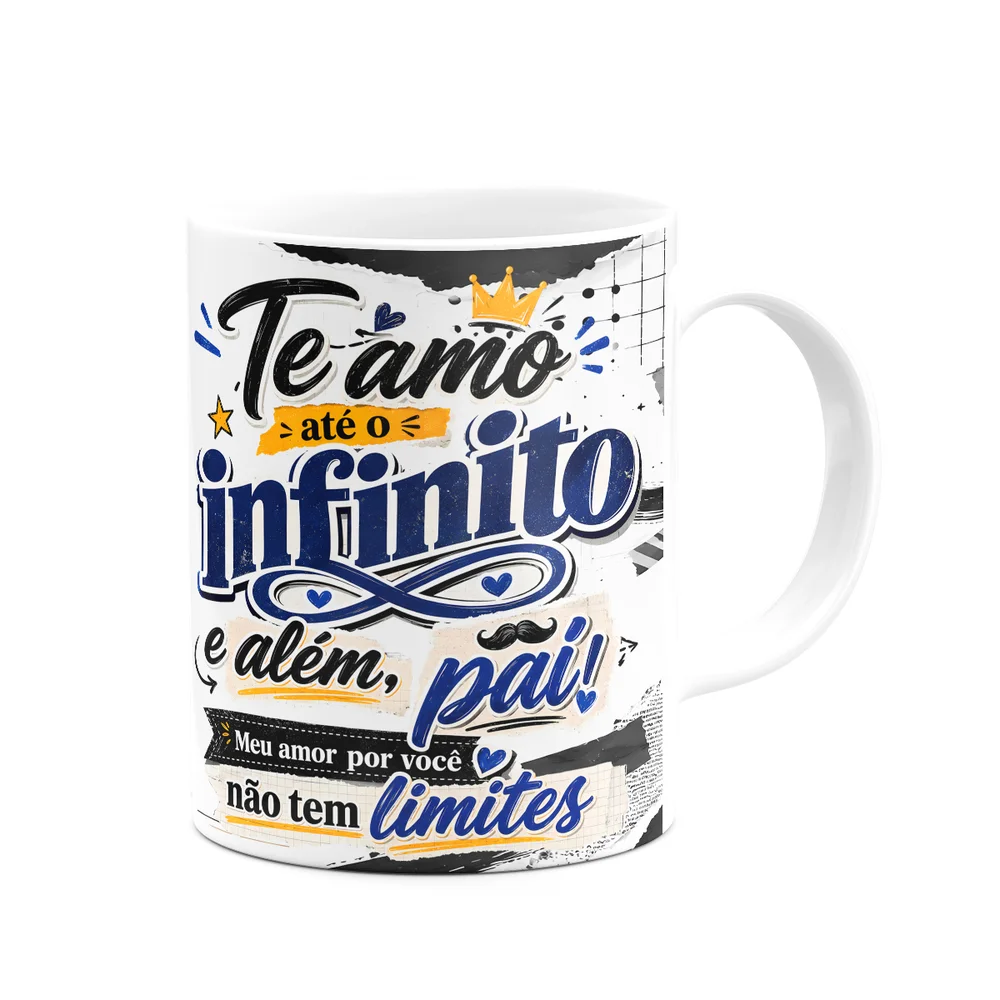 Imagem 4 de 5 do produto Caneca De Pais - Te Amo Até O Infinito