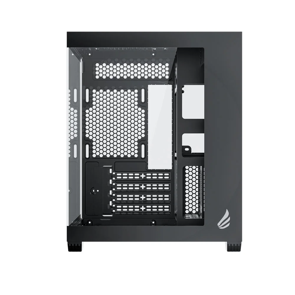 Gabinete Gamer Vingar Misterium Mini, Lateral De Vidro, Preto, S/fans