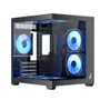 Gabinete Gamer Vingar Misterium Mini, Lateral De Vidro, Preto, 7 Fans ARGB E Controladora