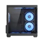 Gabinete Gamer Vingar Misterium Mini, Lateral De Vidro, Preto, 7 Fans ARGB E Controladora