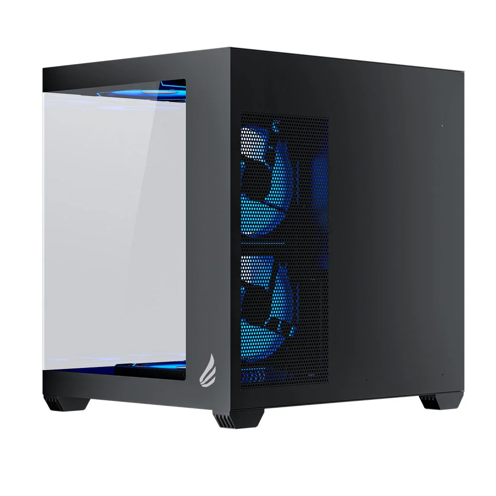 Gabinete Gamer Vingar Misterium Mini, Lateral De Vidro, Preto, 7 Fans ARGB E Controladora Gabinete Gamer Vingar Misterium Mini, Lateral De Vidro, Preto, 7 Fans ARGB E Controladora